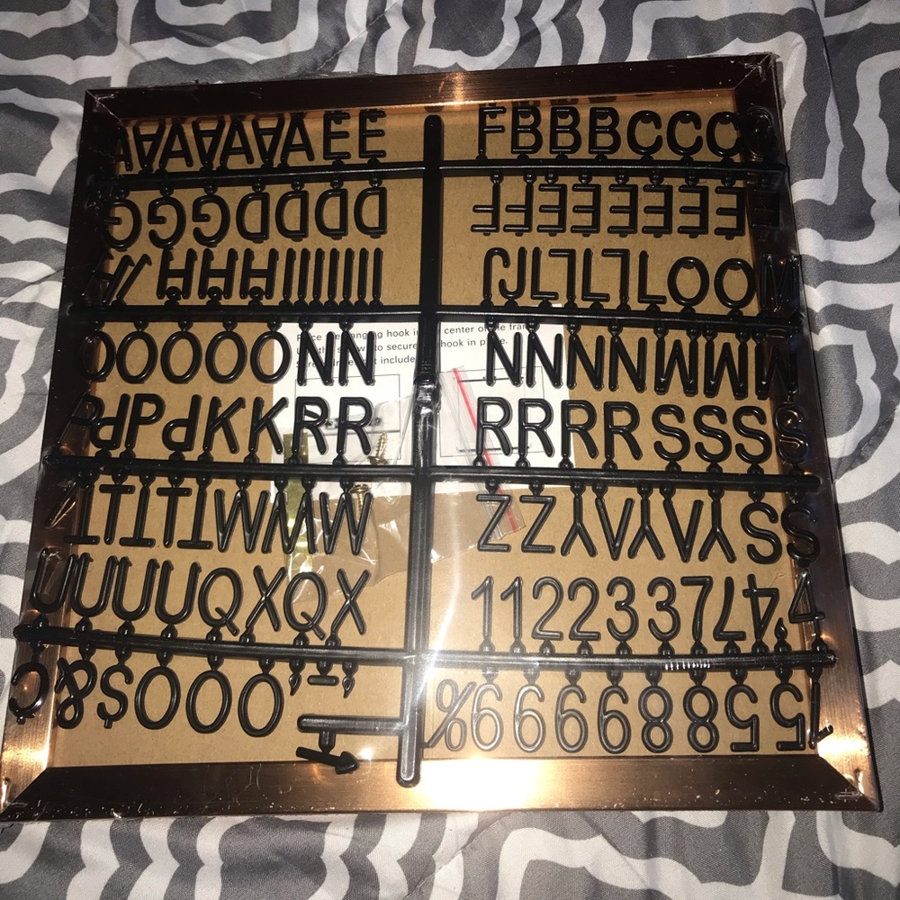 Rose Gold Letter Board